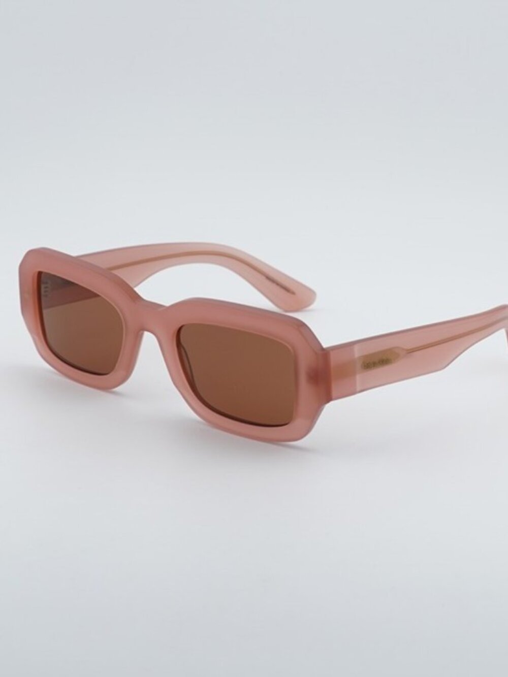 Calvin Klein CK24511S 835 Women Sunglasses Peach Rectangle Frame, Brown Lenses